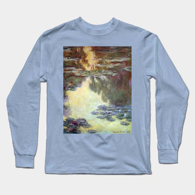 Waterlilies by Claude Monet Long Sleeve T-Shirt by MasterpieceCafe